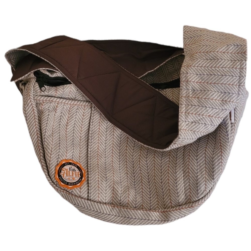 Pet sling carrier Alfie Bristol small dog carrier beige dog lover